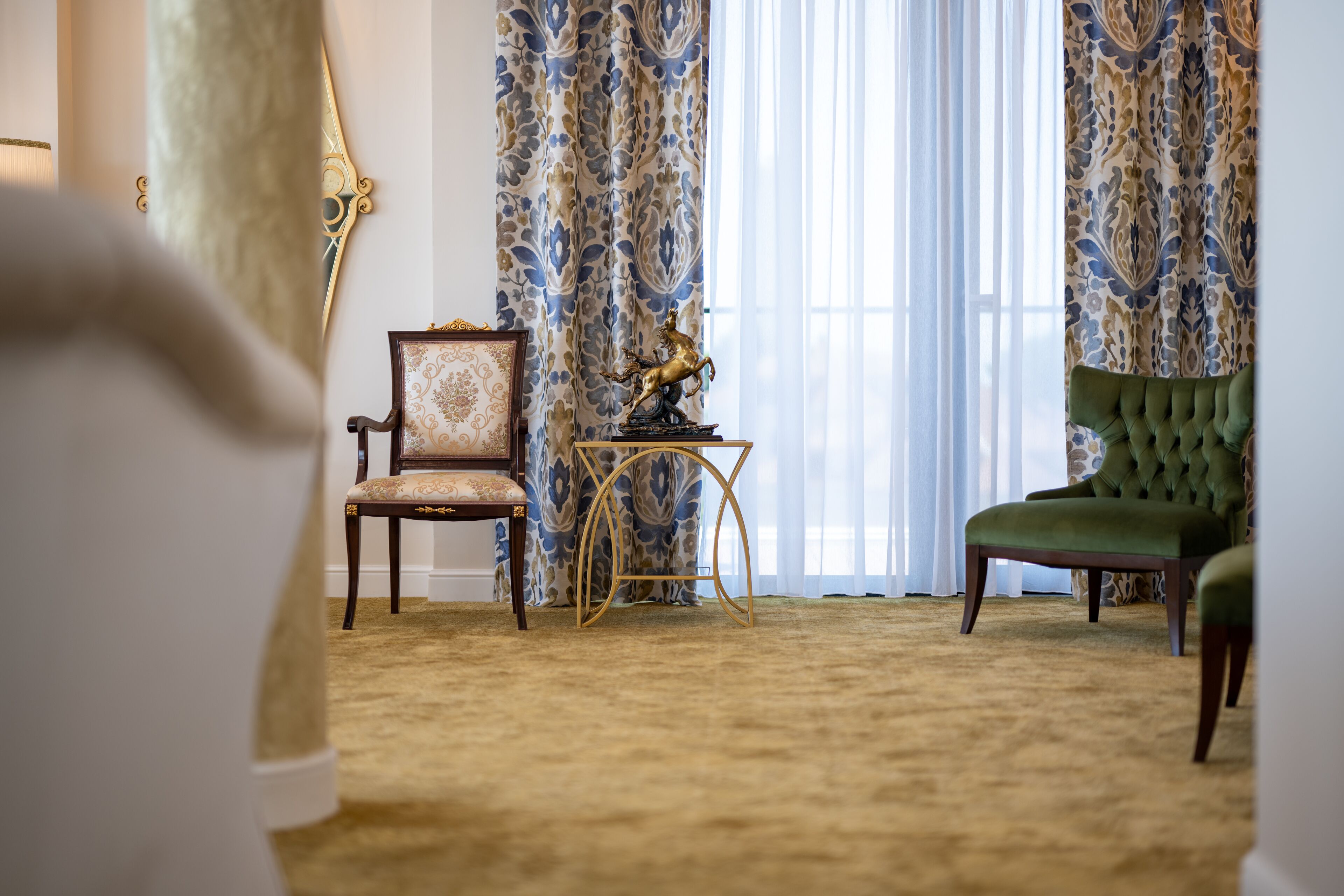 royal penthouse | living area | 60-inch smart tv with digital channels, tv, heated floors