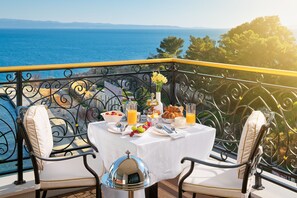 Luxury suite (Sea front, Balcony, Jacuzzi) | Balcony view - Hotel Villa Harmony (Split)