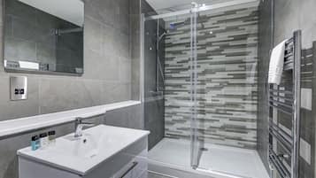 Free toiletries, hair dryer, towels