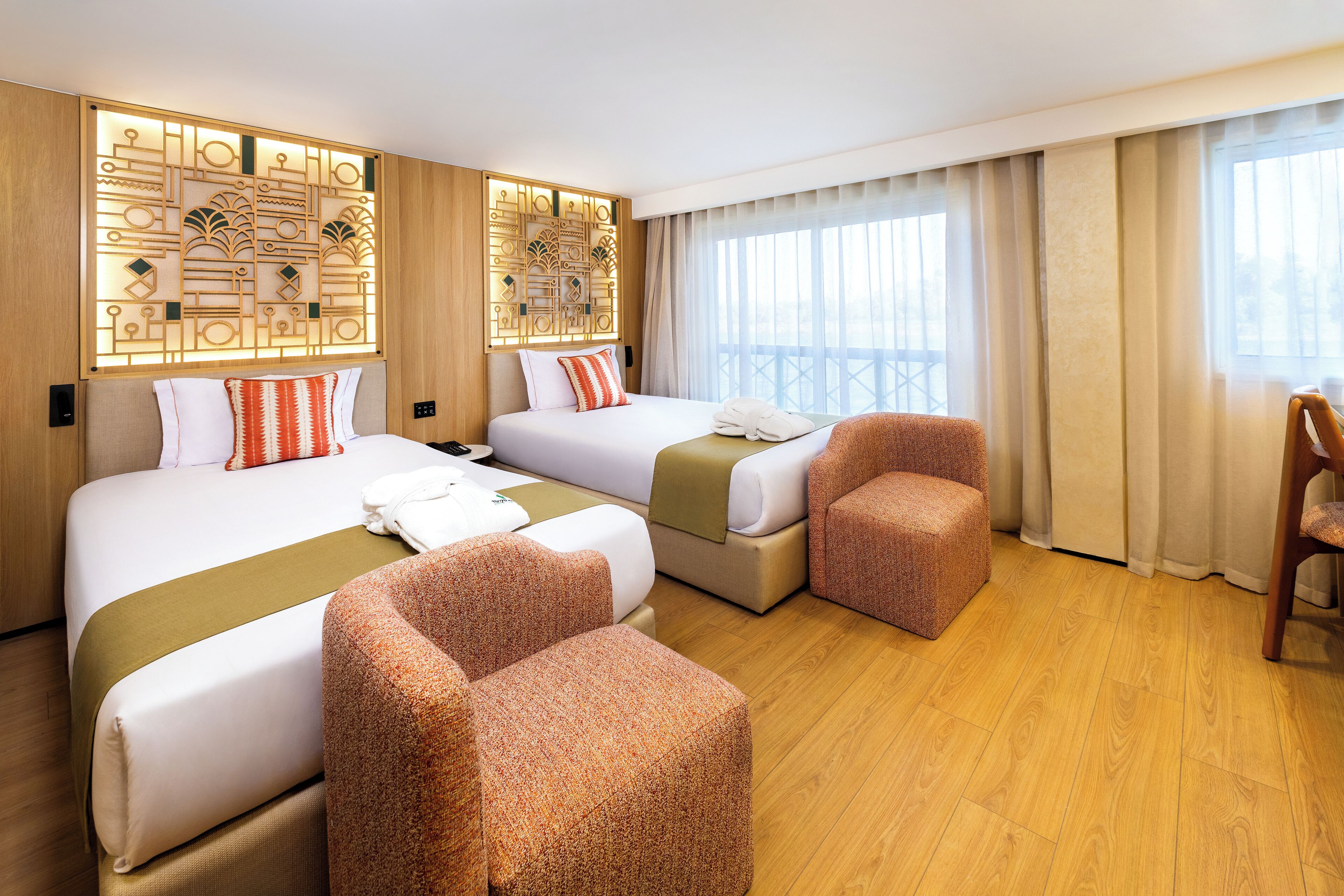 Bettwäsche aus ägyptischer Baumwolle, hochwertige Bettwaren, Minibar
