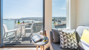 View from room - Sea Fever Spectacular sea Views, Private Sunny Balcony, Free Wifi (St Ives)