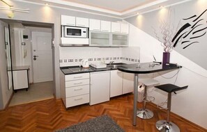 Studio Apartment | Private kitchenette | Fridge, microwave, stovetop, electric kettle - Apartment Star (Belgrade)