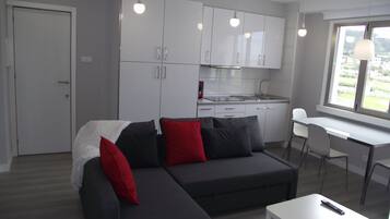 Apartment, 1 Bedroom, Beach View (Apt 11) | Desk, laptop workspace, blackout curtains, soundproofing