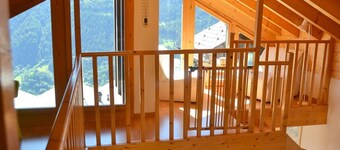 Outside : 2-storey attic flat for 8 persons, balcony with garden furniture -Inside : 90 sqm, entranc
