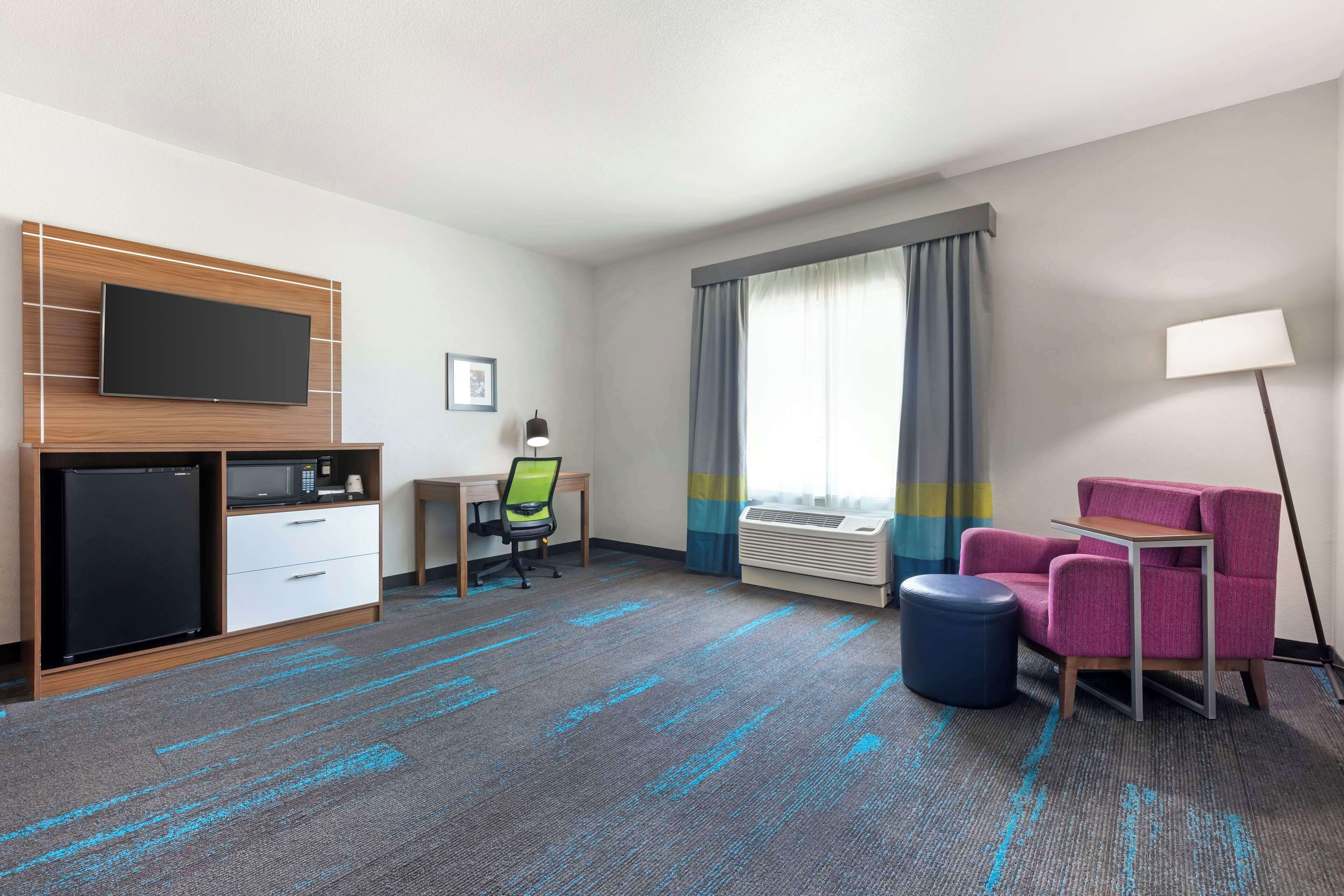 1 bedroom, desk, laptop workspace, iron/ironing board