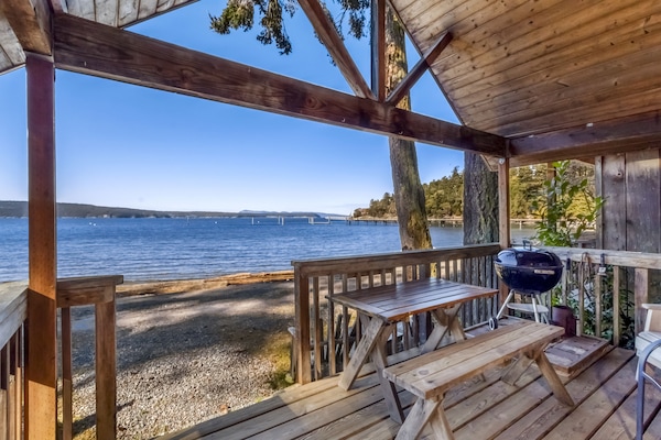 Traditional-Ferienhütte, 1 Schlafzimmer, Nichtraucher, Strandblick (No Pets) | Strand-/Meerblick
