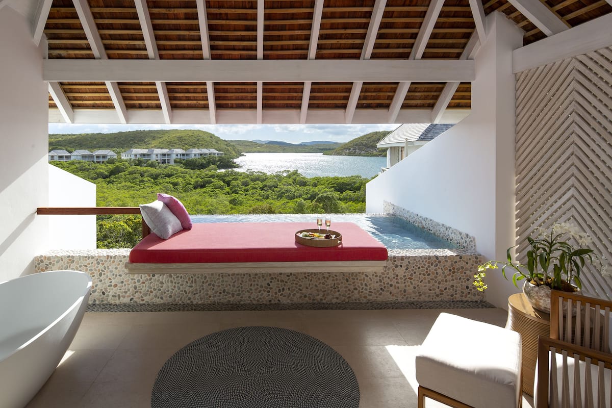 Romantische Suite, 1 King-Bett, eigener Pool, Buchtblick (Plunge Pool - Adults Only) | Ausblick vom Zimmer