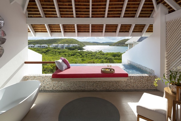 Suíte romântica, 1 cama King, piscina particular, vista para a baía (Plunge Pool - Adults Only) | Vista do quarto