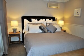 3 bedrooms, blackout curtains, iron/ironing board, travel cot