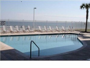 Outdoor pool - On theBeach! Charleston Oceanfront Villa 2Pool  Beachfront Covered deck Elevator (Folly Beach)