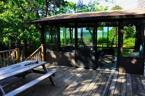 Traditional waterfront cottage on Horseneck Beach