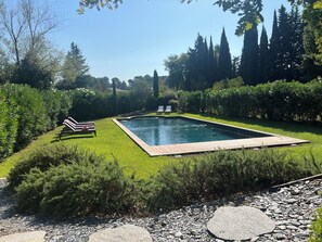 A heated pool