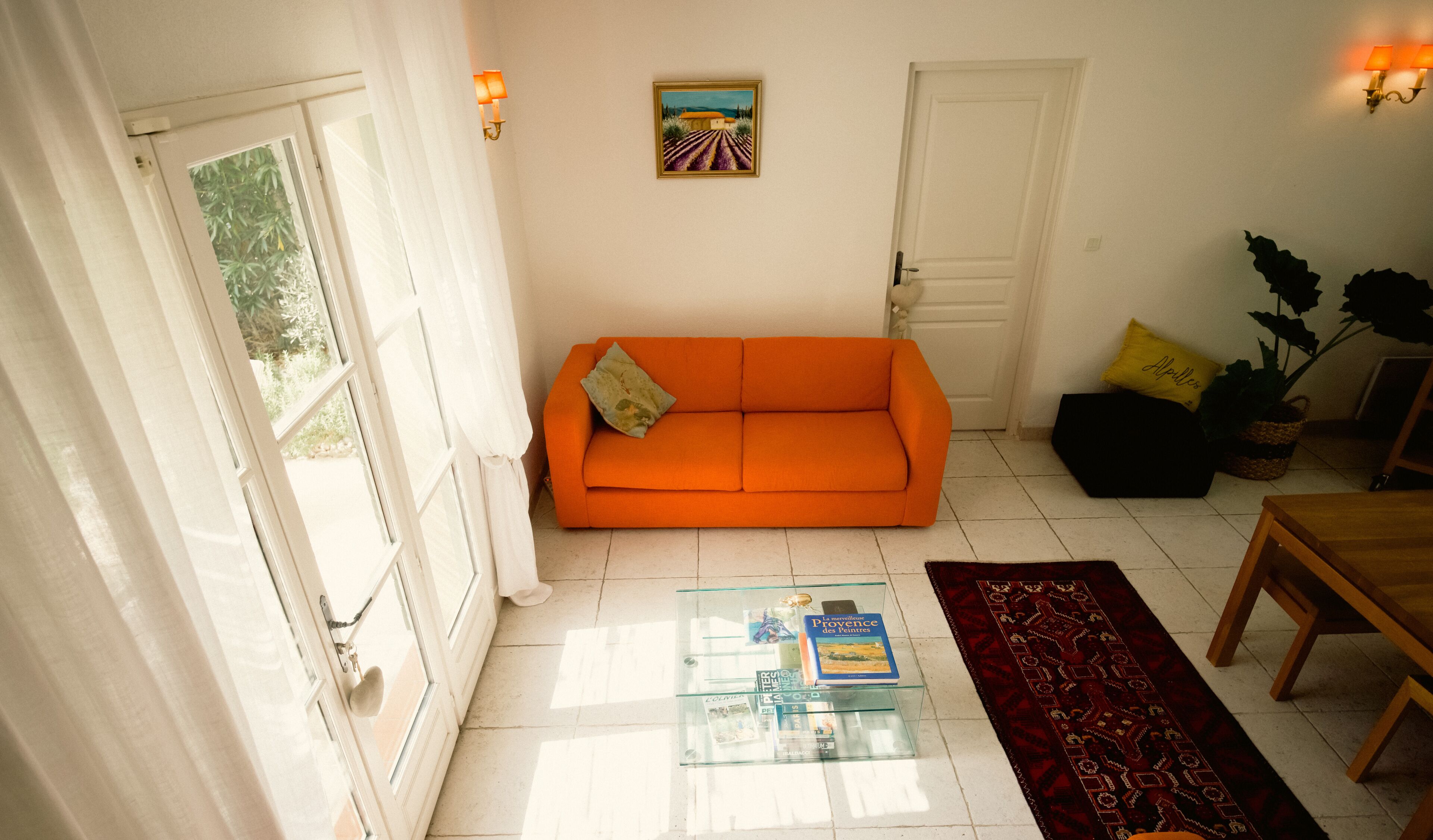 TV, DVD player, video library