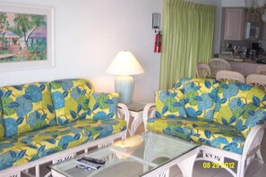 TV, DVD player, toys, books