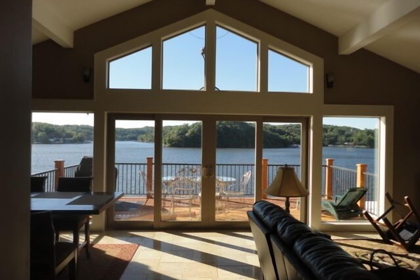 Terrific view from the front entryway. Gives you that special lake feeling!