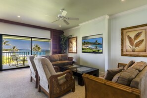 TV, DVD player, stereo