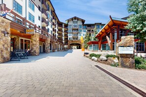 Exterior - Walk to slopes - Village condo with balcony, views, hot tubs, & gym (Copper Mountain)