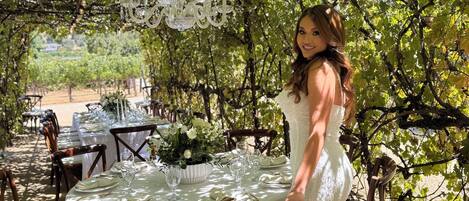 Espace de banquet Ă lâextĂ©rieur