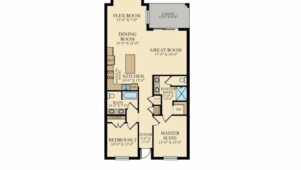 Floor plan - Family Fun: Condo near Theme Parks & Pools! (Kissimmee)