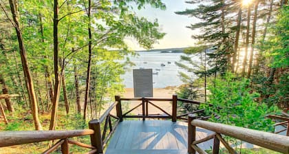 Vintage, Log Cabin in the Woods with Beach Club Access About One Mile Away