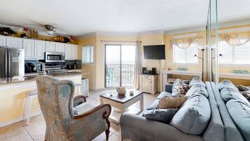 TV, DVD player, books