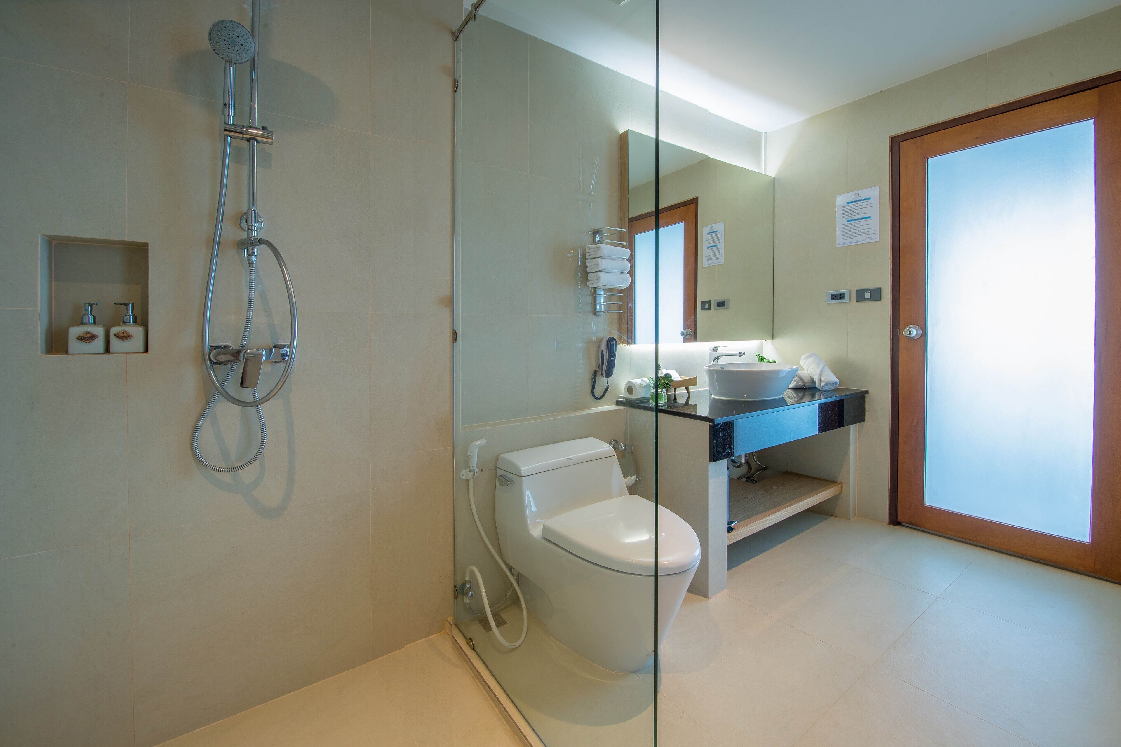 grand villa, 1 bedroom (pool villa) | bathroom | shower, rainfall showerhead, free toiletries, hair dryer