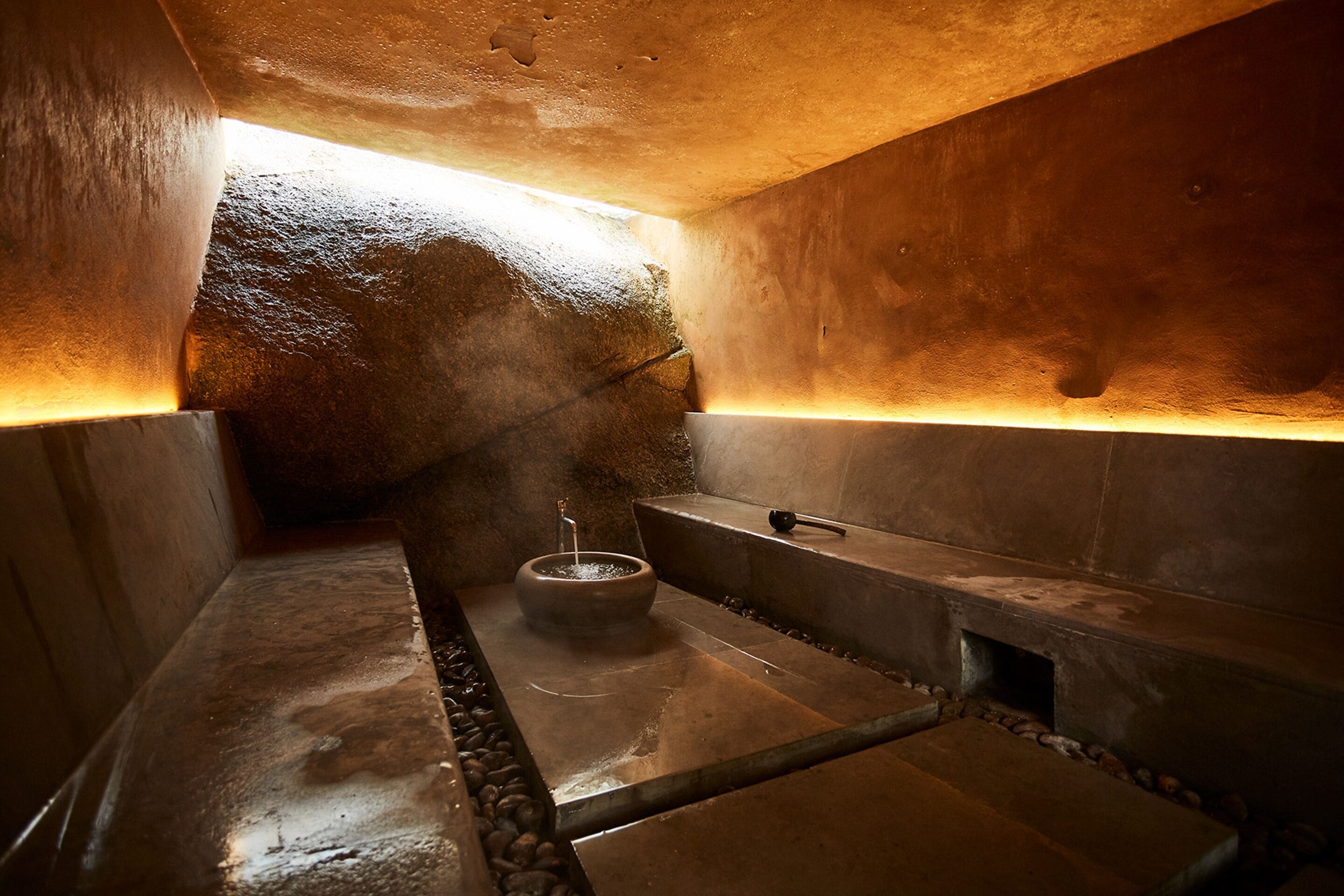 Sauna, steam room, body treatments, aromatherapy, hot stone massages