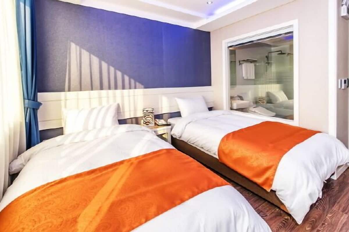 standard twin room | 1 bedroom, soundproofing, free wifi, bed sheets