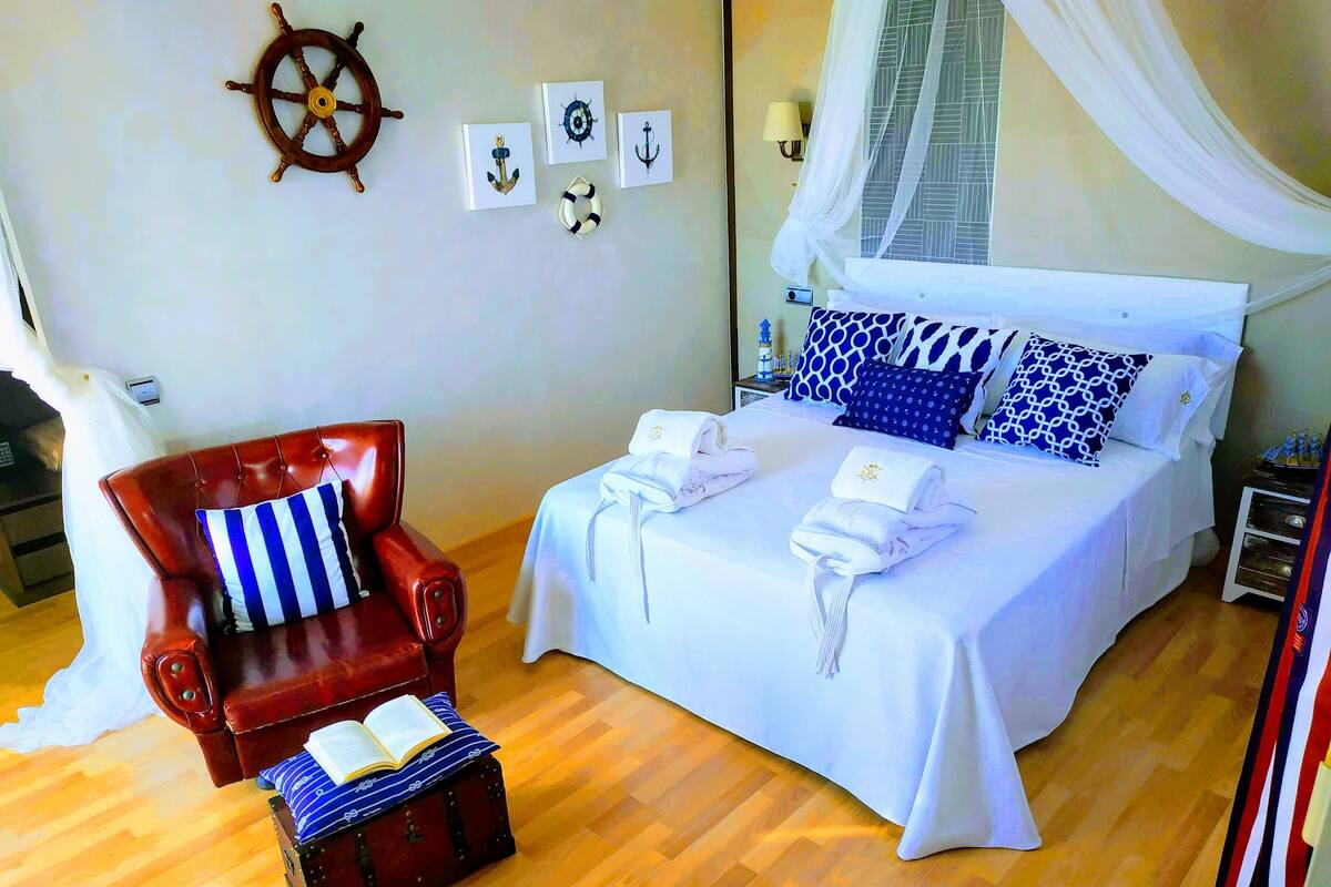 Panoramic Suite, 1 Double Bed, Terrace, Sea View | Premium bedding, in-room safe, individually decorated