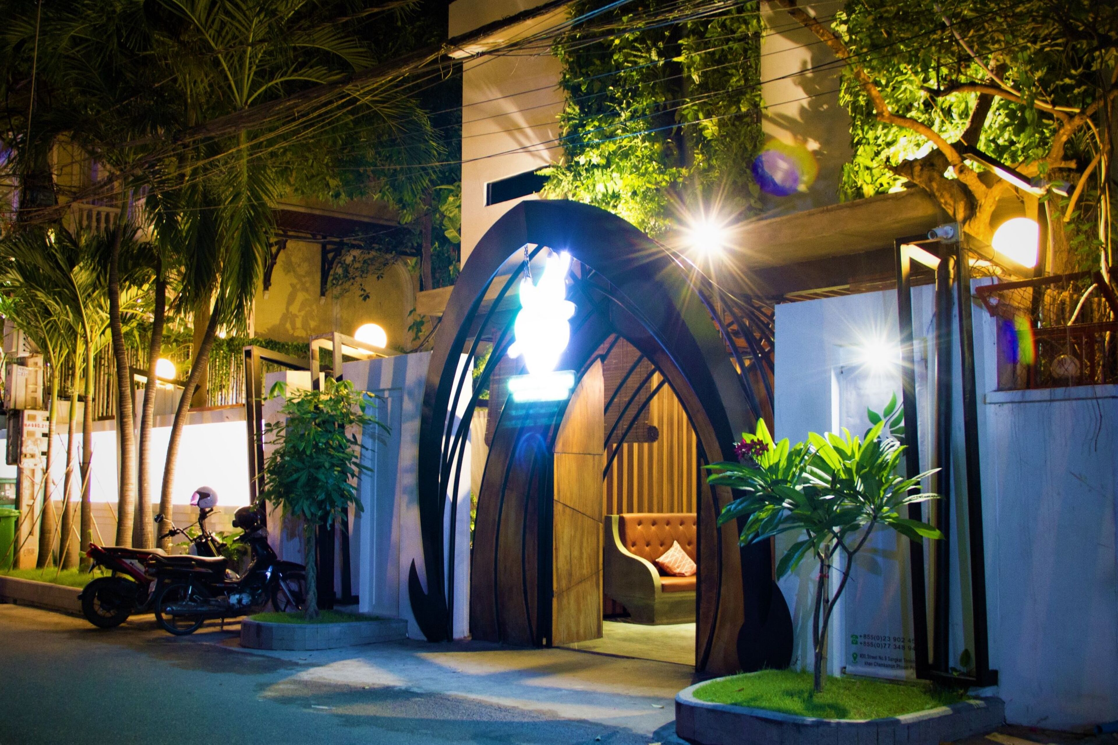 front of property – evening/night