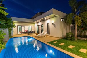 Front of property – evening/night