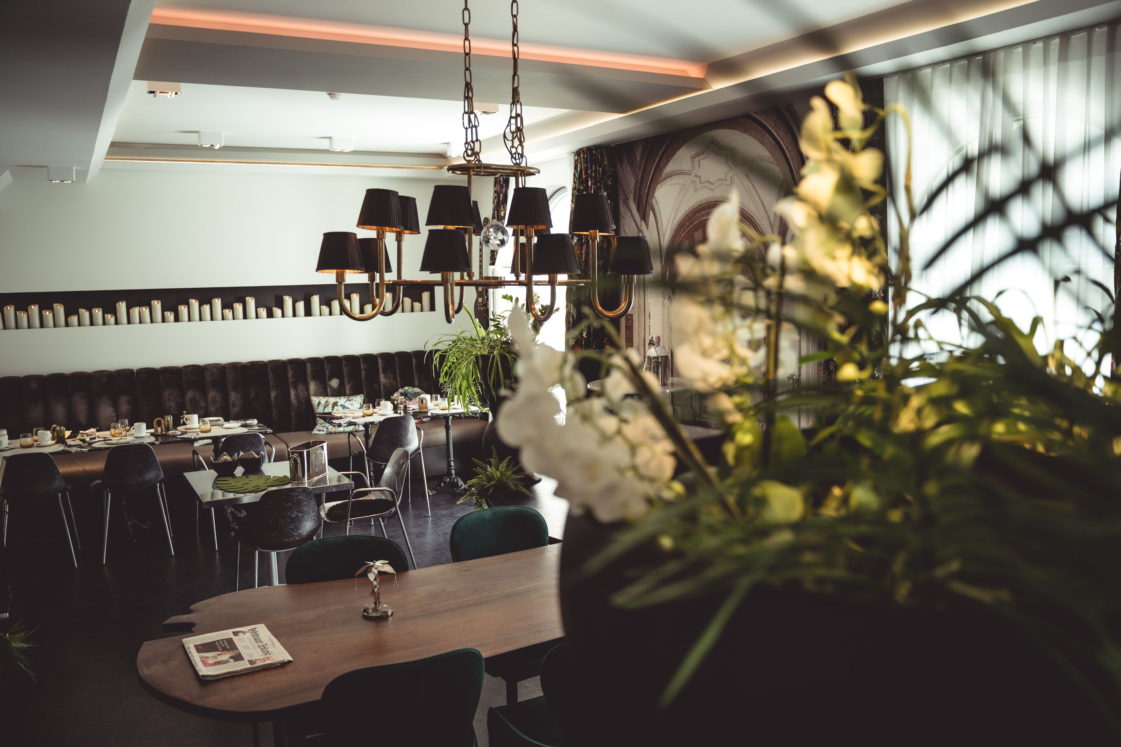 Daily self-serve breakfast (EUR 22 per person)