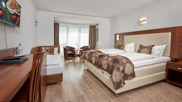 Minibar, in-room safe, desk, blackout curtains