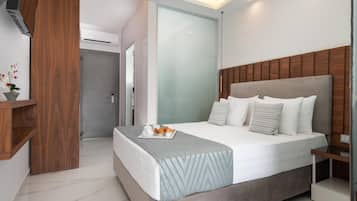 1 soverom, allergitestet sengetøy, safe på rommet og lydisolert