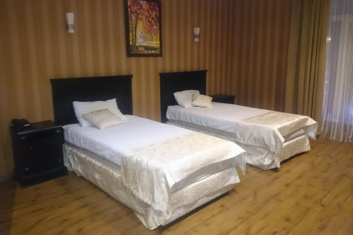 Standard Double or Twin Room, 2 Twin Beds, Non Smoking | Premium bedding, desk, blackout drapes, iron/ironing board