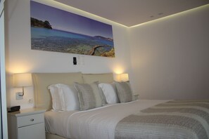 Phòng Suite Cao cấp | Bộ trải giường bằng vải cotton Ai Cập, bộ đồ giường cao cấp 