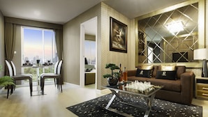 1-Bedroom Condo | Living area | Flat-screen TV - Metroluxe Rama IV by Ariva (Bangkok)