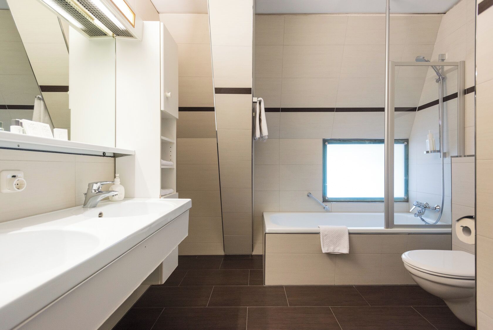 duplex | bathroom | shower, free toiletries, hair dryer, slippers