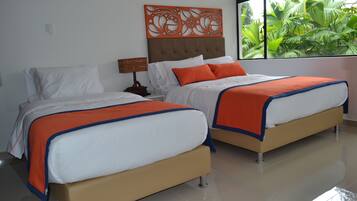 Family Quadruple Room, 1 Bedroom, Non Smoking | Premium bedding, down duvets, Select Comfort beds, minibar