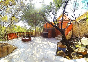 Executive Chalet, Patio, Park View | Terrace/patio - BushTime at Mabula (Bela-Bela, Limpopo)