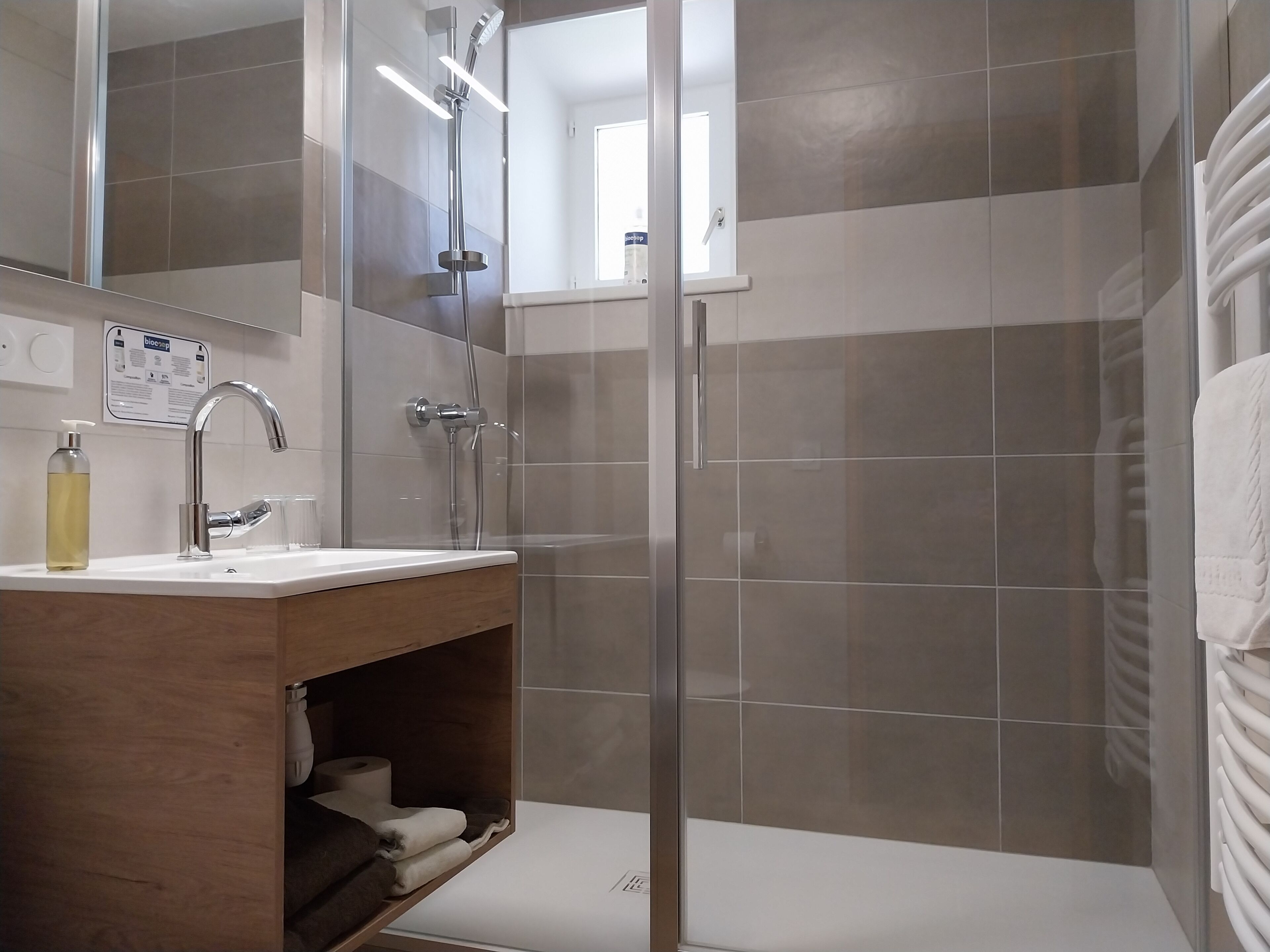 Klassieke tweepersoonskamer, niet-roken | Badkamer |  milieuvriendelijk toiletgerief, een haardroger, handdoeken