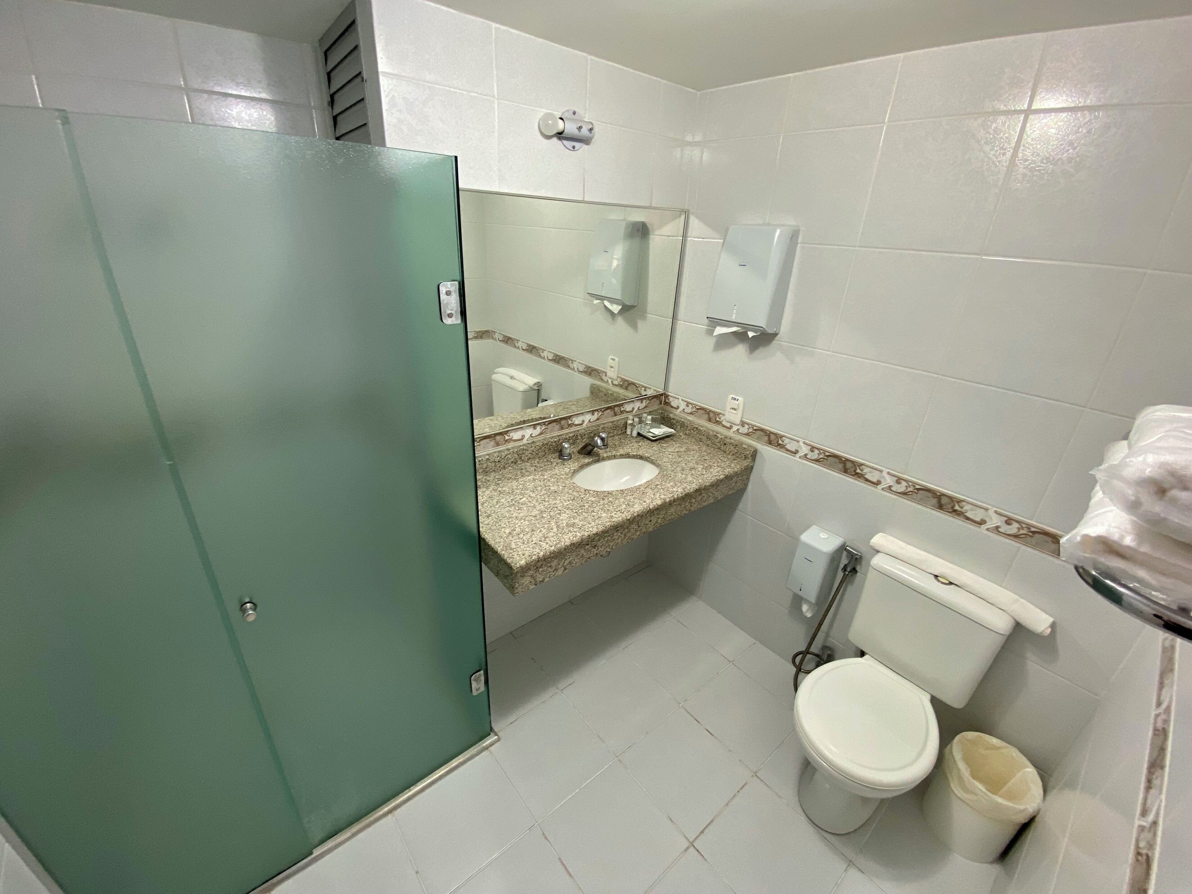 superior suite, 1 double bed | bathroom | shower, free toiletries, hair dryer, towels