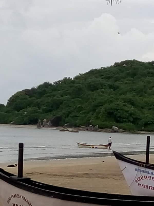 En la playa