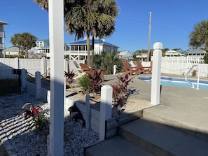 Outdoor pool - BEACH BUM COTTAGES - STEPS FROM BEACH, INGROUND POOL, PERFECT LOCATION (Saint George Island)