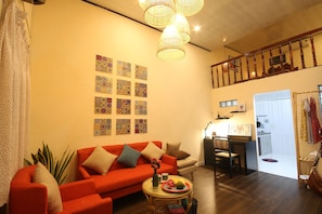 Interior - Lamie House: Indochine Style, Mezzanine 1BRMezzanine near the My Khe Beach (Da Nang)