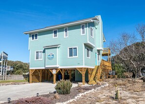 Exterior - Duck R Way - Poteskeet, Ocean View, 260 Yds to Beach, Pool, Hot Tub, Walk to Downtown Duck (Duck)