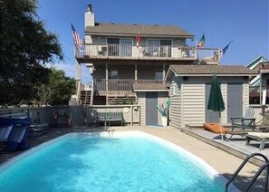 Pool - D0222 Duck R Way - Duck, Oceanside, Pool, Hot Tub, Ocean View, Quick walk! (Duck)