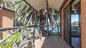 Superior Riverfront 2 Bedroom Cabin - Not Pet Friendly | Terrace/patio