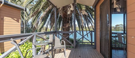 Superior Riverfront 2 Bedroom Cabin - Not Pet Friendly | Terrace/patio