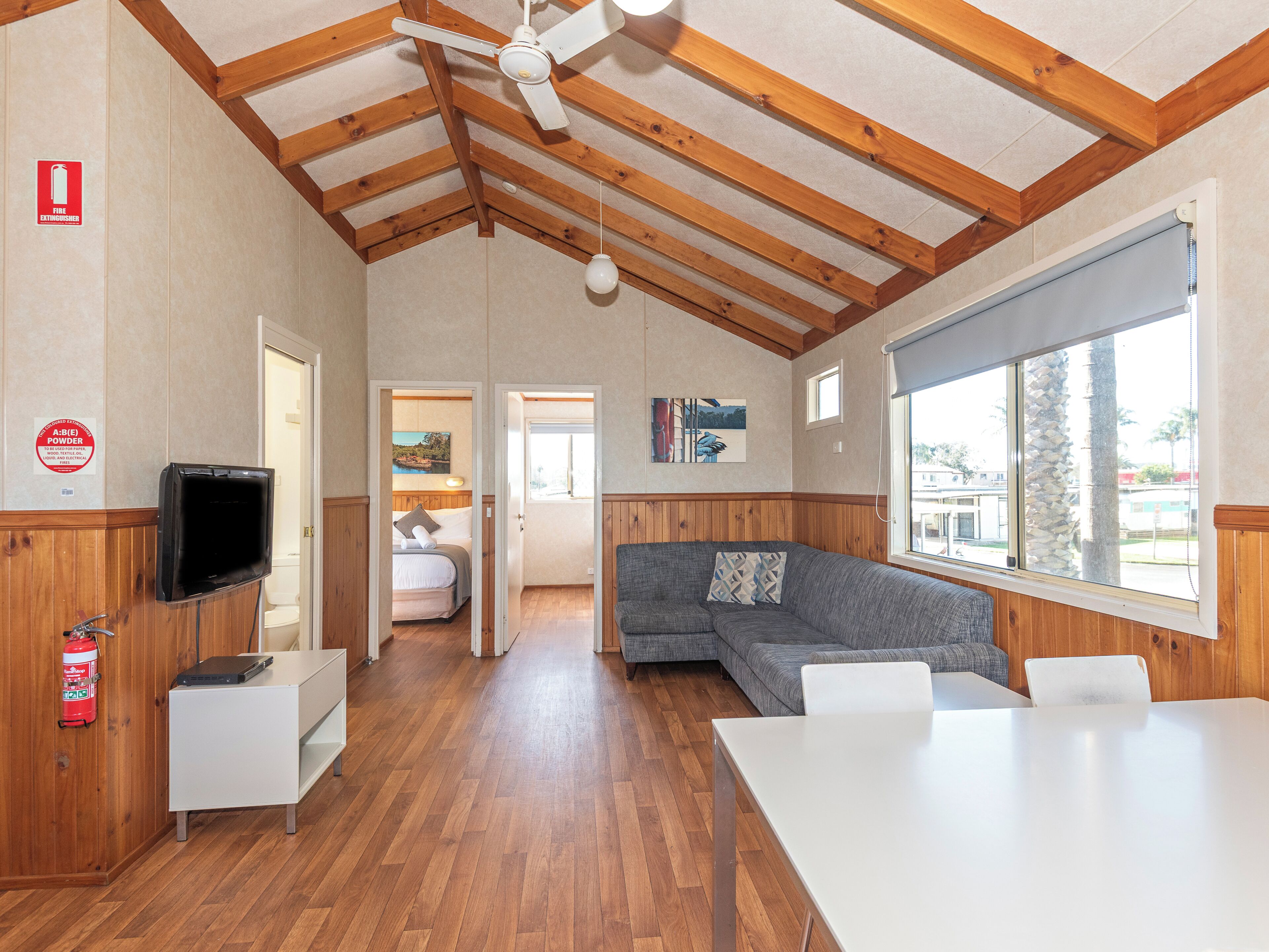 Deluxe Riverfront 2 Bedroom Spa Villa - Not Pet Friendly | Living area | Flat-screen TV